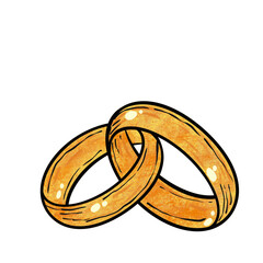 Gold ring on transparent backgoud and printable with good quality of 300 dpi.