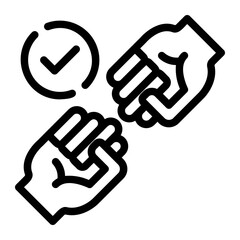 collaboration line icon