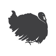 Turkey logo vector design template, Silhouette Turkey logo