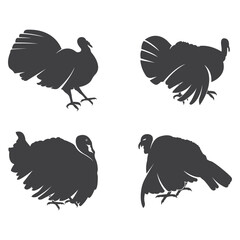 Turkey logo vector design template, Silhouette Turkey logo