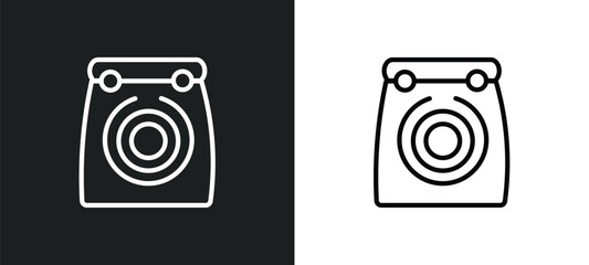 take away outline icon in white and black colors. take away flat vector icon from restaurant collection for web, mobile apps and ui.