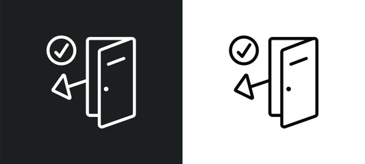 check out outline icon in white and black colors. check out flat vector icon from hotel collection for web, mobile apps and ui.