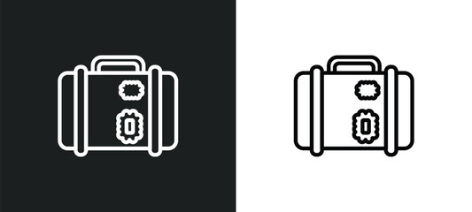 vacations outline icon in white and black colors. vacations flat vector icon from holidays collection for web, mobile apps and ui.