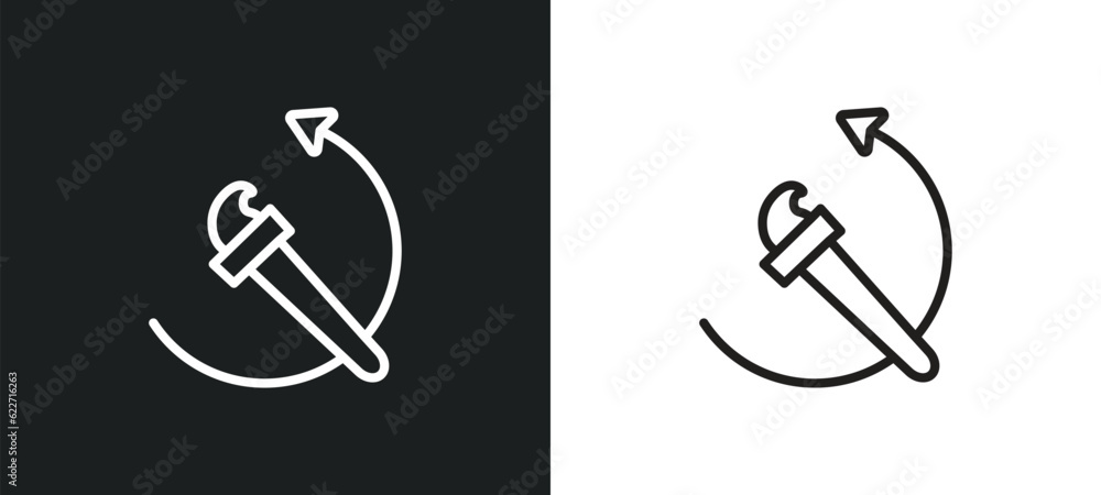 Poster brushes outline icon in white and black colors. brushes flat vector icon from history collection for