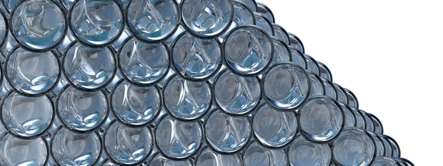 A sphere pattern A cool, fresh breeze Water-like abstract, elegant, and modern 3D rendering image