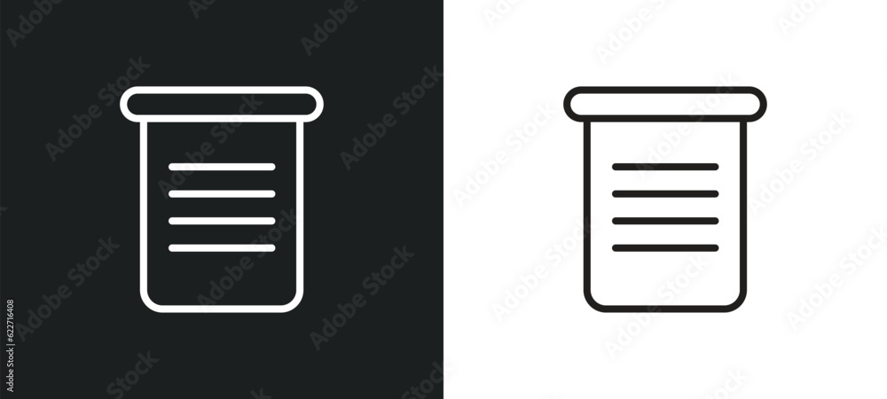 Poster paper outline icon in white and black colors. paper flat vector icon from history collection for web