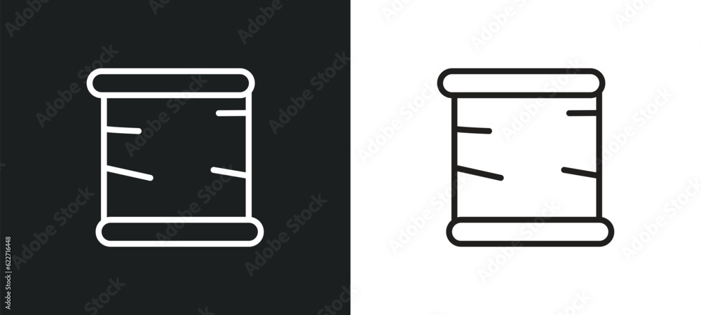 Poster old paper outline icon in white and black colors. old paper flat vector icon from history collection