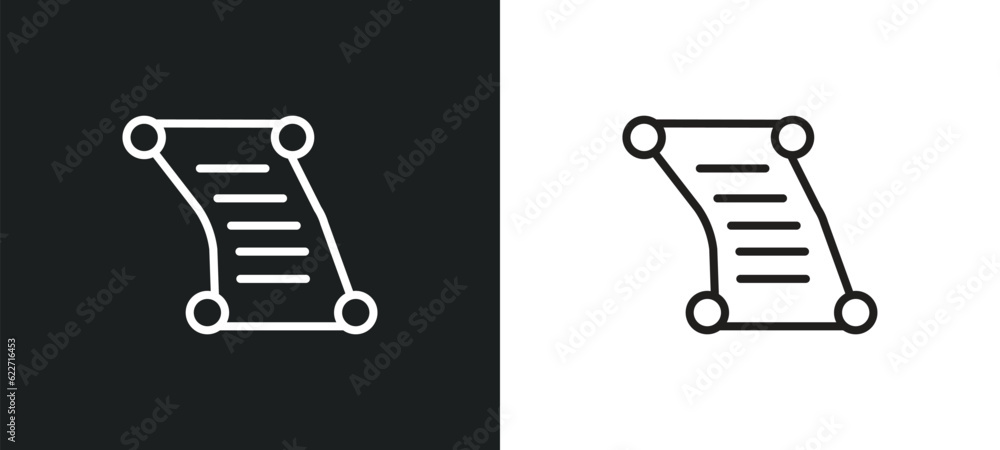 Poster cart outline icon in white and black colors. cart flat vector icon from history collection for web, 
