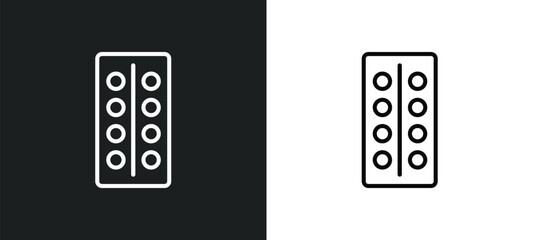 contraceptive pills outline icon in white and black colors. contraceptive pills flat vector icon from health and medical collection for web, mobile apps and ui.