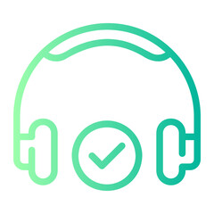headphones gradient icon