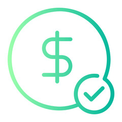 money gradient icon