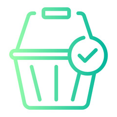 shopping basket gradient icon