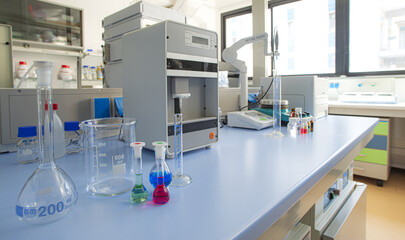 analysis, analyzing, background, biochemistry, biology, biotechnology, blue, bottle, chemical,...