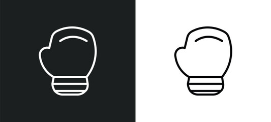 training gloves outline icon in white and black colors. training gloves flat vector icon from gym and fitness collection for web, mobile apps and ui.