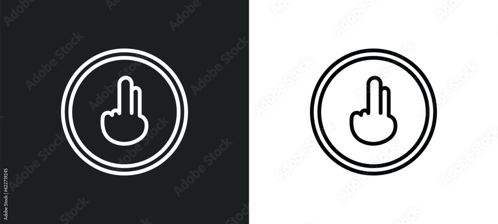 Poster drag down outline icon in white and black colors. drag down flat vector icon from gestures collectio