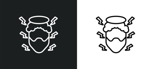 zeus outline icon in white and black colors. zeus flat vector icon from greece collection for web, mobile apps and ui.