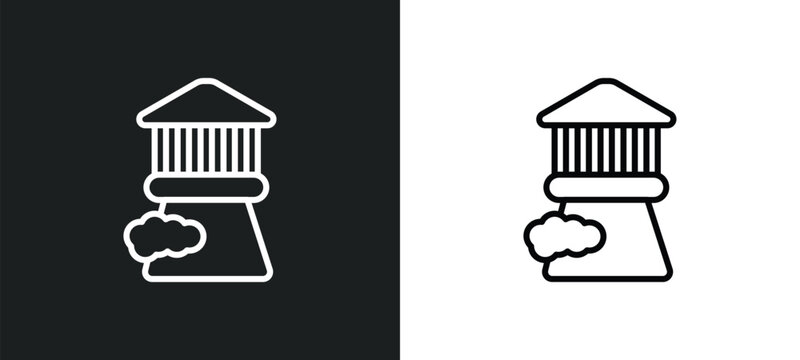 olympus outline icon in white and black colors. olympus flat vector icon from greece collection for web, mobile apps and ui.