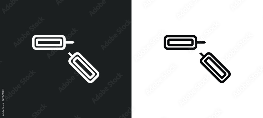 Poster break outline icon in white and black colors. break flat vector icon from geometry collection for we