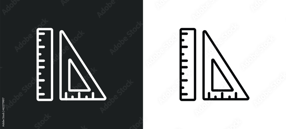 Poster line outline icon in white and black colors. line flat vector icon from geometry collection for web,