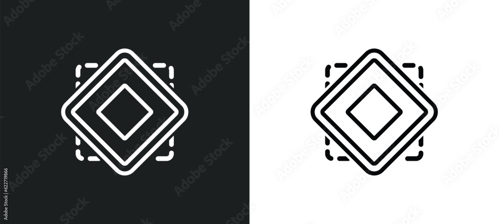 Poster fillet outline icon in white and black colors. fillet flat vector icon from geometry collection for 