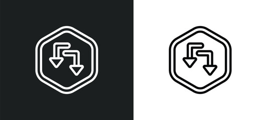 redo outline icon in white and black colors. redo flat vector icon from geometry collection for web, mobile apps and ui.