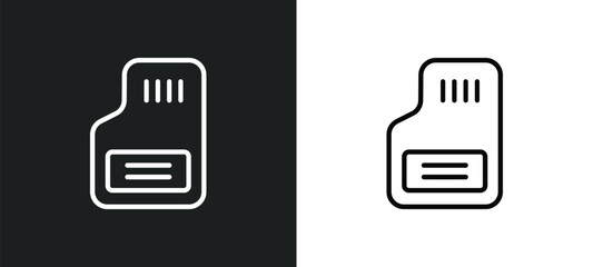 save outline icon in white and black colors. save flat vector icon from geometry collection for web, mobile apps and ui.