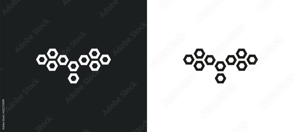 Poster polygonal wings outline icon in white and black colors. polygonal wings flat vector icon from geomet