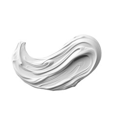 Fototapeta premium White paint stroke. isolated object, transparent background