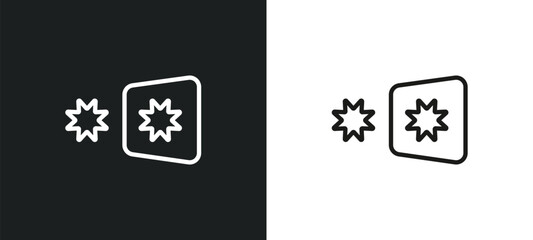 reflection outline icon in white and black colors. reflection flat vector icon from geometry collection for web, mobile apps and ui.