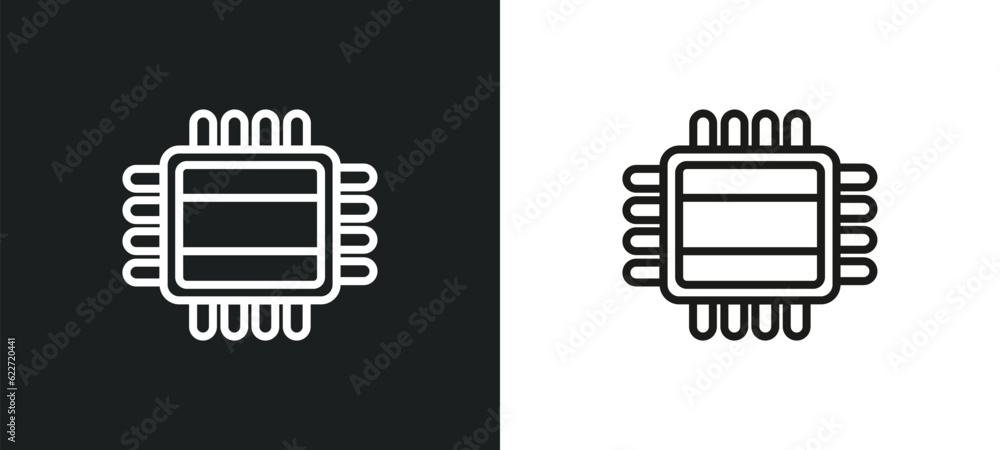Poster patch crop outline icon in white and black colors. patch crop flat vector icon from general collecti