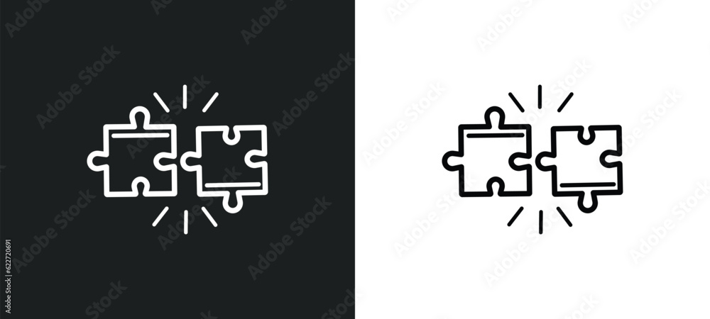 Poster compatibility outline icon in white and black colors. compatibility flat vector icon from general co