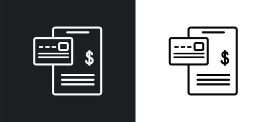 credit report outline icon in white and black colors. credit report flat vector icon from general collection for web, mobile apps and ui.