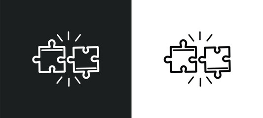 compatibility outline icon in white and black colors. compatibility flat vector icon from general collection for web, mobile apps and ui. - obrazy, fototapety, plakaty