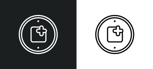 add photos outline icon in white and black colors. add photos flat vector icon from general collection for web, mobile apps and ui.