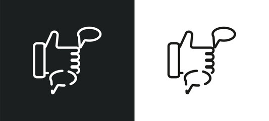 social campaign outline icon in white and black colors. social campaign flat vector icon from general collection for web, mobile apps and ui.