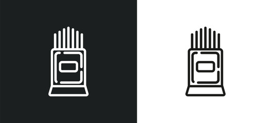 aroni outline icon in white and black colors. aroni flat vector icon from gastronomy collection for web, mobile apps and ui.