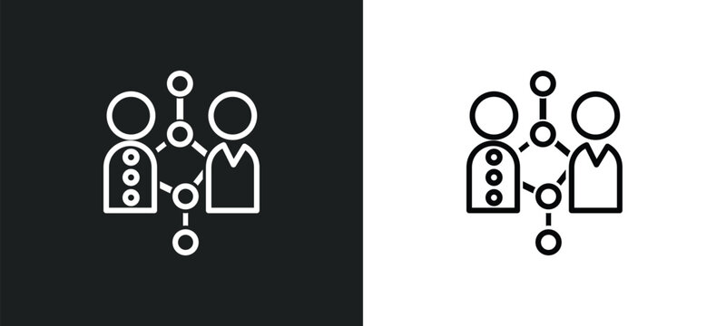 cloning outline icon in white and black colors. cloning flat vector icon from future technology collection for web, mobile apps and ui.