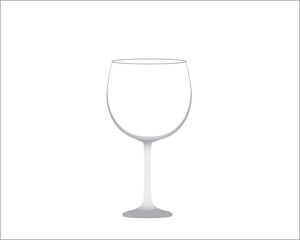 This vector empty glass is a drinking glass that doesn't contain anything