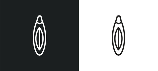 Fototapeta premium zucchini outline icon in white and black colors. zucchini flat vector icon from fruits and vegetables collection for web, mobile apps and ui.