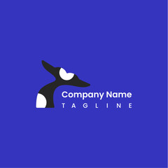 Design logo orca whale tail