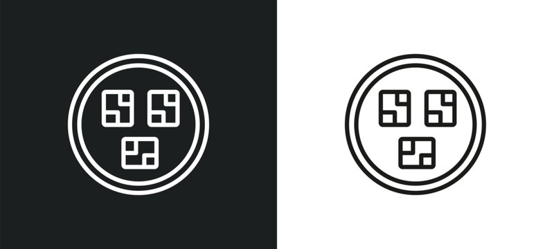 sachima outline icon in white and black colors. sachima flat vector icon from food and restaurant collection for web, mobile apps and ui.