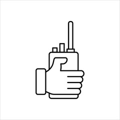 Walkie talkie icon sign vector,Symbol illustration for web and mobile on white backhround