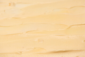 White whipped cream texture. Top view.