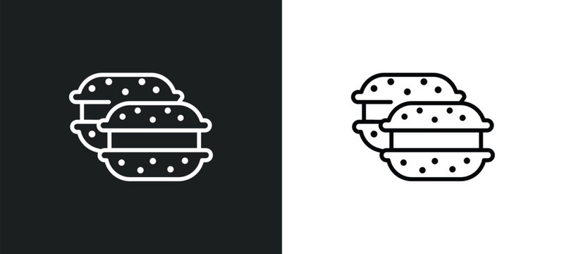 arons outline icon in white and black colors. arons flat vector icon from food collection for web, mobile apps and ui.