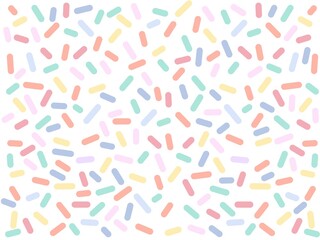 Seamless pattern with multicolored sprinkles on white background  seamless pattern with hearts