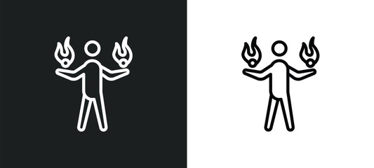 super human outline icon in white and black colors. super human flat vector icon from feelings collection for web, mobile apps and ui.