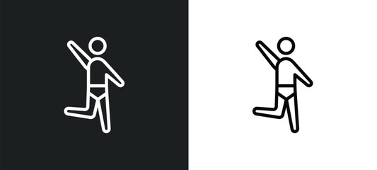 sexy human outline icon in white and black colors. sexy human flat vector icon from feelings collection for web, mobile apps and ui.