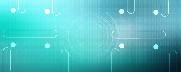 2d illustration Abstract futuristic electronic circuit technology background