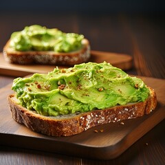 A nutritious vegan meal of avocado toast. Great for articles on health, fitness, veganism, nutrition, breakfast, cooking nd more.