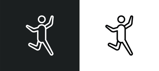 crappy human outline icon in white and black colors. crappy human flat vector icon from feelings collection for web, mobile apps and ui.